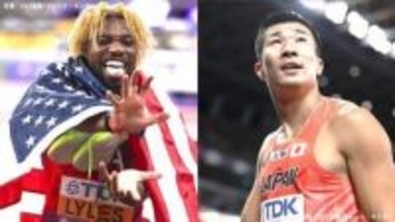 男子100m、N.ライルズ「テーマは楽しむこと」桐生祥秀「楽しみながら走りたい」【GGP前日会見】
