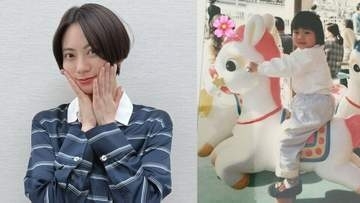 【 山下リオ 】馬の遊具にまたがる幼少期の写真を投稿「小さい頃から可愛い」　34歳の誕生日を報告