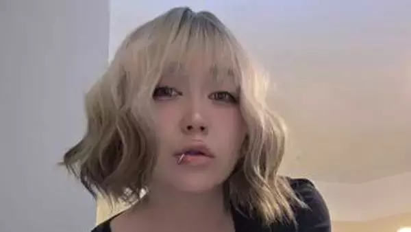 【 りんごちゃん 】　超絶イメチェン姿に驚きの声　「ビックリしたぁ」「かわかっこいい」　ハイトーンのウィッグ　口元にもピアス着用