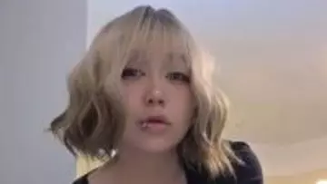 【 りんごちゃん 】　超絶イメチェン姿に驚きの声　「ビックリしたぁ」「かわかっこいい」　ハイトーンのウィッグ　口元にもピアス着用