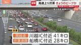 「高速道路・上りできょうの渋滞ピークか　ゴールデンウイーク後半　小仏トンネル付近で19キロ、川越IC付近では41キロなど　5日午後～夜も渋滞予測」の画像1