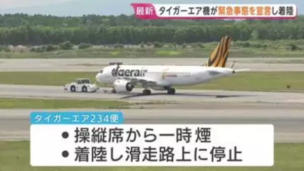 航空機が緊急着陸　“操縦席で一時煙が発生”と連絡　台北発のタイガーエア234便　北海道・新千歳空港