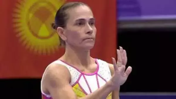 体操女子種目別 跳馬 51歳・チュソビチナが13.199の5位、“レジェンド”の演技に会場からは大歓声と大きな拍手【アジア大会】