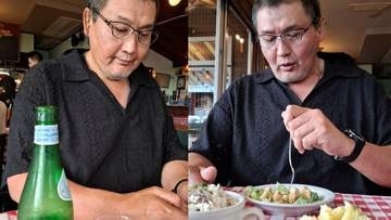 【 貴乃花光司 】 「最近のお気に入りは炭酸水」　お洒落なダイナーで洋食に舌鼓 　〝眼鏡姿〟の食事風景を公開