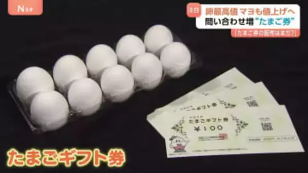 問い合わせ増加“たまご券” たまごが最高値を記録 「配布はまだ？」“おこめ券”より欲しいとの声も