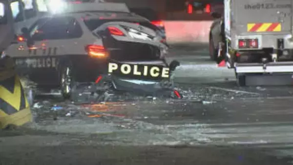 千葉県市川大橋で8件の衝突事故　現場で事故処理中のパトカーも追突される　けが人なし 「橋の上は凍結しやすいので対策を」 千葉県警