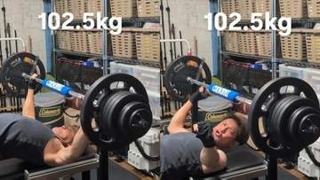 【 照英 (52) 】ベンチプレス「102.5kg」に重量更新　「努力しろ、諦めるな、継続だ！」　22歳当時の最大155kgへ前進