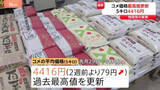 「5キロあたりのコメ平均価格4416円　過去最高をまた更新」の画像1