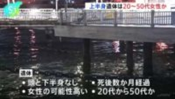 横浜市・山下公園前の海で見つかった上半身のみの遺体　司法解剖の結果 死因は不詳　頭部がなく女性とみられ年齢は20代から50代か　警察は死体遺棄事件として捜査