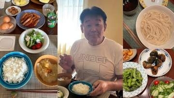 【 花田虎上 】　大きなお茶碗の「卵かけご飯」や「水沢うどん」豪華な朝食＆夕食を公開　元横綱らしいパワフルな朝夕の食卓にファンほっこり