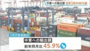 中東への輸出額3月ほぼ半減も原油輸入量は4.5%増　ホルムズ海峡事実上封鎖前に現地出発した原油が日本へ　貿易統計