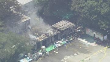 「黒煙が上がっている」陸上自衛隊・朝霞駐屯地で火事　敷地内のごみ置き場から出火 けが人なし　ポンプ車など9台出動 消火活動続く　埼玉