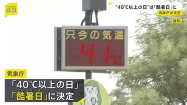 “最高気温が40度以上の日”の名前は…「酷暑日」 アンケートには「炎暑日」「超猛暑日」など13案　自由記述欄には「サウナ日」なども