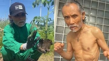 【 片岡鶴太郎 】「自然の力を感じるひとときです」野菜の苗を植え　生み出す71歳の“菜食筋肉ボディ”