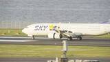 「スカイマーク機が羽田空港に緊急着陸　けが人なし　タイヤにトラブル　C滑走路は午後7時半すぎに運用再開」の画像1