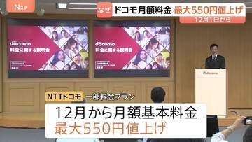 NTTドコモ　12月から一部携帯料金プラン値上げ　コスト上昇とAI・セキュリティ投資のため