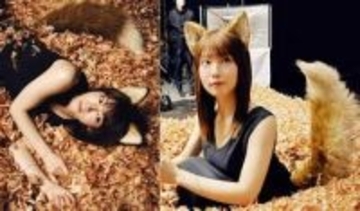【 吉岡里帆 】　〝どんぎつね〟姿で　「これからどんなストーリーが見たい？」