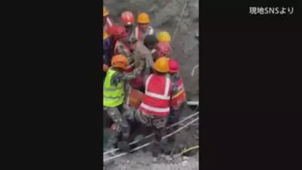 【速報】ネパール・中国の大規模土石流 水力発電所で生存者2人を救出 災害発生から9日