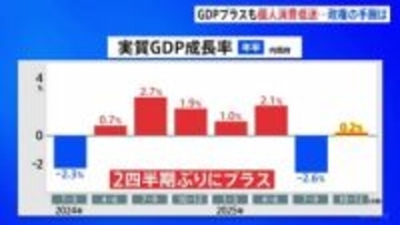 GDP2期ぶりプラス成長も個人消費は低空飛行…　物価高で節約続く　高市政権の手腕が問われる