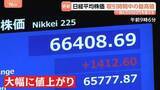 「初の6万6000円台に　日経平均株価が取引時間中の最高値更新　AIや半導体関連銘柄中心に買い注文広がる　市場では“過熱感”指摘する声も」の画像1