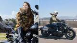 「【 宮原華音 】「バイクの日」にハーレーショット多数投稿〝いつかカッコよく乗り回すのが夢〟フォロワー絶賛「もうすでにカッコイイ」」の画像1