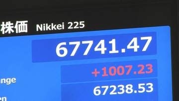 【速報】日経平均株価 一時1000円超の上昇 取引時間中の最高値更新
