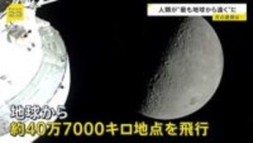 宇宙船からみた“月の裏側”は…「アルテミス計画」で偉業　人類史上“最遠地点”到達　半世紀ぶり“有人”月周回飛行　窓から“美しい地球”も【news23】