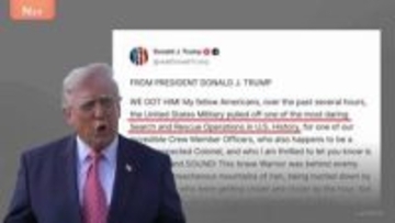 イランで撃墜され行方不明のF15戦闘機乗員を救出 「最も大胆な救出作戦のひとつを成功させた」トランプ大統領　作戦には「数十機の航空機を派遣」