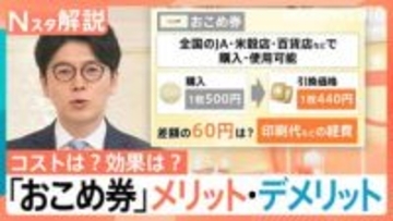 経済対策の効果は？「おこめ券」のメリット・デメリット　経費2.4億円が無駄で“対症療法”との指摘も【Nスタ解説】