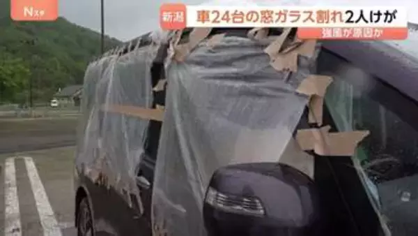 「3か所一気に…」24台の車の窓ガラス割れる　2人が軽傷　上信越道・新井PA　原因は強風か？ 新潟県内4地点で観測史上最大の瞬間風速