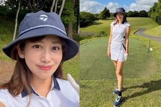 【 中川安奈 】 「人生初のゴルフコンペ　デビューしました」　ゴルフウエア姿に反響　「とてもお似合い」「ブラボー」
