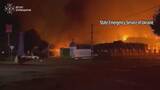 「ウクライナの首都キーウ近郊にロシア軍の無人機攻撃　倉庫が爆発し少なくとも37人死亡」の画像1