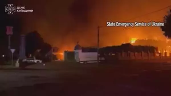 ウクライナの首都キーウ近郊にロシア軍の無人機攻撃　倉庫が爆発し少なくとも37人死亡