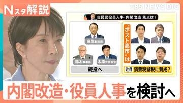 「消費税減税」賛成が判断基準？　どうなる…内閣改造と自民党役員人事【Nスタ解説】