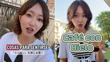 【 上枝恵美加 】〝スペインを感じる＝アイスコーヒー〟こぼさず一気に注ぐ技は「もうプロ」　昨年11月にスペイン人男性と国際結婚
