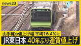 「山手線の値上げ幅は平均16.4％に…JR東日本が40年ぶり運賃改定　負担軽減に「オフピーク定期券」【news23】」の画像1