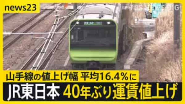 山手線の値上げ幅は平均16.4％に…JR東日本が40年ぶり運賃改定　負担軽減に「オフピーク定期券」【news23】