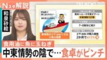 食卓のピンチは食用油だけでなく、魚にも　中東情勢でコスト増…専門家が指摘する「1年のタイムラグ」【Nスタ解説】