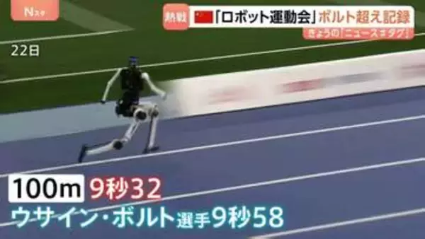 100m 9秒32のボルト超え　中国・北京の「世界人型ロボット運動会」で次々と新記録　転倒や停止のハプニングも51競技で熱戦