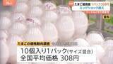 「たまご平均価格1パック308円　過去最高値を更新　エッグショック超える」の画像1