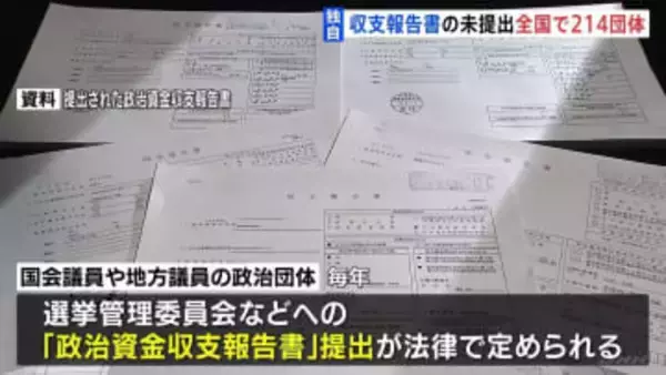 【独自】「政治資金収支報告書」の2年連続未提出　全国で214団体　地方議員の政治団体