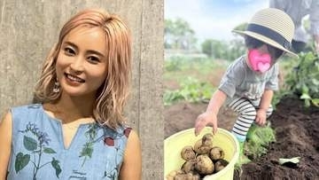 【 小島瑠璃子 】　息子とじゃがいも掘り満喫「食は元気の源」手作りスープで充実の育児ライフを公開