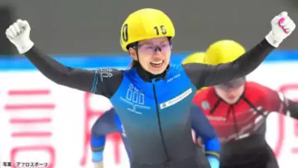 長森遥南が2冠、残り2枠の代表争いで猛アピール ！ 同郷・坂本花織の演技が刺激に「フリーで巻き返したのを見て」【全日本ショートトラック】