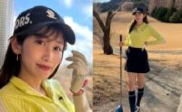 【 中川安奈 】　「ゴルフは楽しいなぁ♥」「今の一番の課題はパターです」　ゴルフウエア姿でスマイル