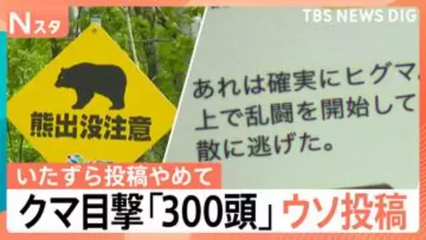 クマ被害相次ぐなか…「クマが線路で乱闘」「300頭目撃した」出没情報にウソ投稿で自治体の業務圧迫も【Nスタ解説】