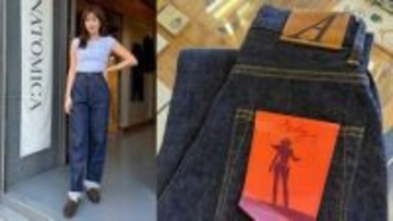 【 中川安奈 】　マリリン・モンローが愛した「Levi's 701」モチーフのデニムとの出会いを報告　「あ〜沼から抜け出せません♡」　イニシャル入りのレザーパッチに感激