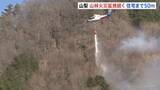 「延焼続く山梨・上野原市の山林火災　これまでに16へクタール焼失　火は住宅まで50mに迫る」の画像1