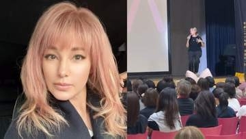 【 がんサバイバー 】梅宮アンナさん　高校で保護者向け講演　切除範囲「23cm」の現実や保険の大切さ訴える　「私達がんサバイバーが声をあげていく必要がある」