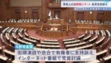 事実上の選挙戦スタート　物価高対策や安全保障政策などが争点に　このあと党首討論も　2月8日衆議院選挙 投開票