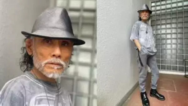 【 片岡鶴太郎 】　70代のオシャレすぎる「グレーコーデ」を披露　こだわりアクセ＆黒ブーツの着こなしに反響　「センスが良い」「超かっこいい」と絶賛の声